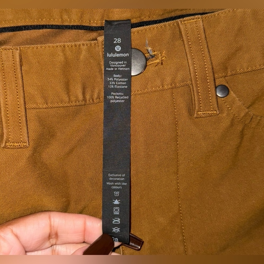 Lululemon ABC Slim-Fit Pant Camel Brown Men’s Size 28 - Picture 5 of 7